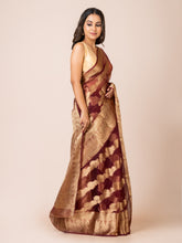 KAVVYA SOFT & LIGHT WEIGHT MAROON ORGANZA SILK